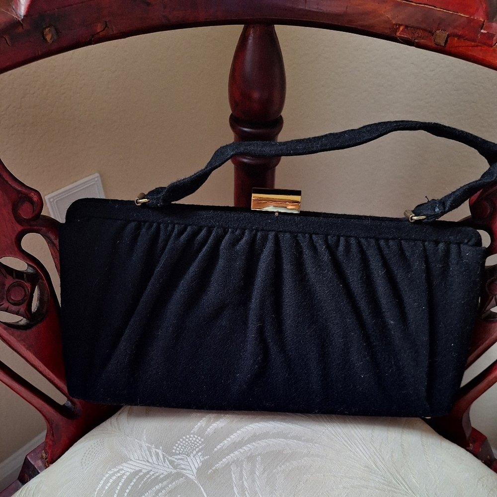 Vintage Bobbie Jerome 50's Elegant Black Women's Clutch